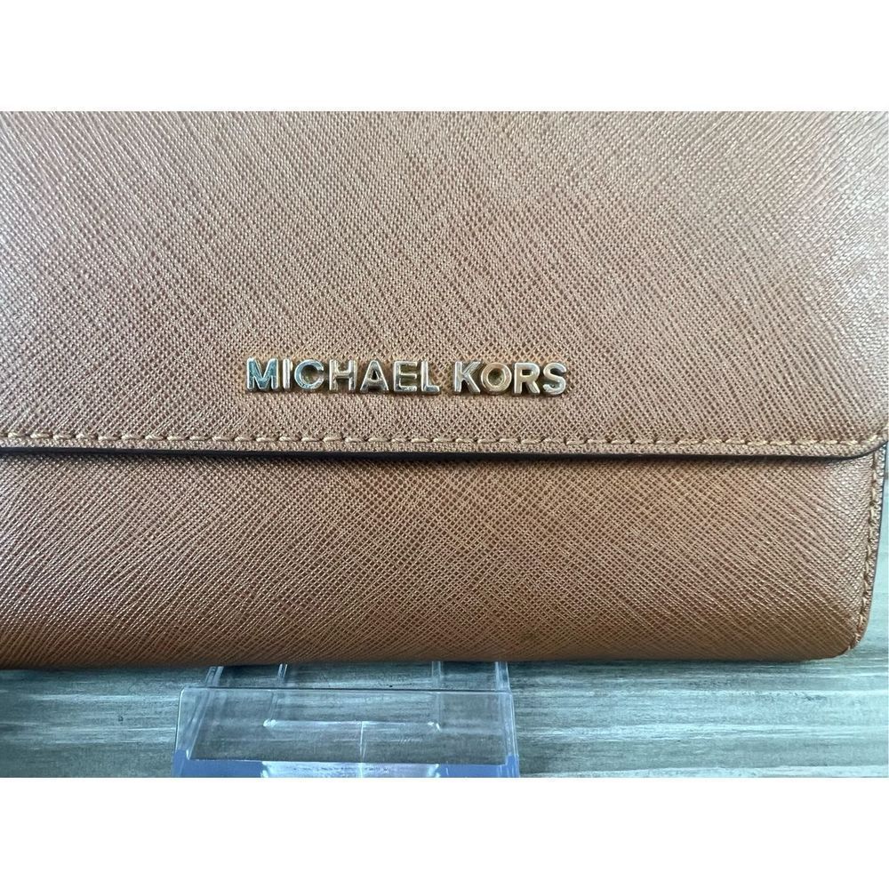 Michael Kors Jet Set Saffiano Leather Tan Crossbody - Picture 3 of 11